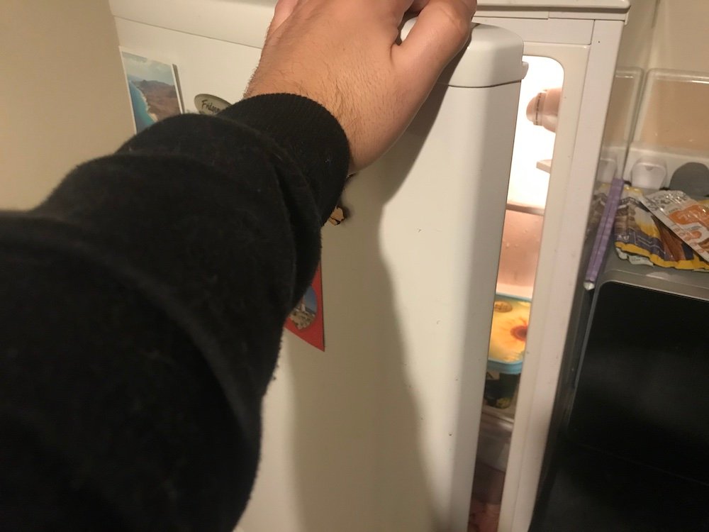 left hand opening fridge